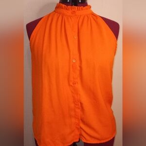 Truth NYC ruffle neck halter blouse size L